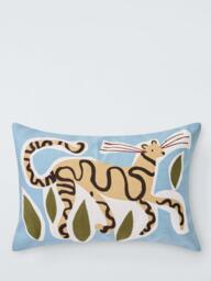 John Lewis Marcus Cushion, Blue Light - thumbnail 1