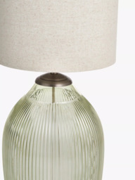 John Lewis Fulbrook Ribbed Glass Floor Lamp, Olive - thumbnail 5