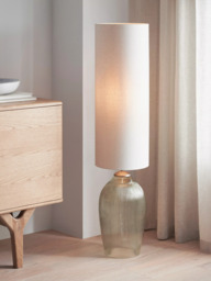 John Lewis Fulbrook Ribbed Glass Floor Lamp, Olive - thumbnail 2