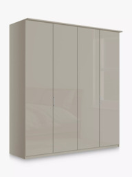 John Lewis Elstra 200cm Wardrobe with Glass Hinged Doors
