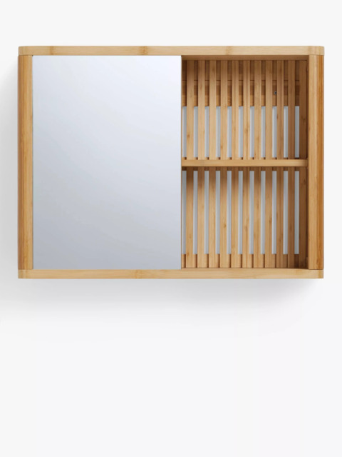 John Lewis Mirrored Slatted Bathroom Cabinet - image 1