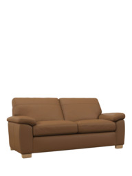 John Lewis Camden Large 3 Seater Leather Sofa, Light Leg