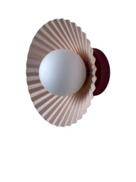houseof Flush Pleated Wall Light, Burgundy - thumbnail 2