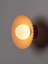 houseof Flush Pleated Wall Light, Burgundy - thumbnail 3