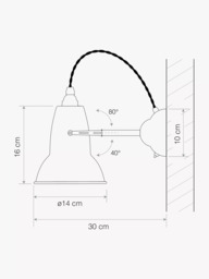 Anglepoise Original 1227 Brass Wall Light - thumbnail 4