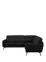 John Lewis Barbican Leather Corner Sofa, Light Leg - thumbnail 5