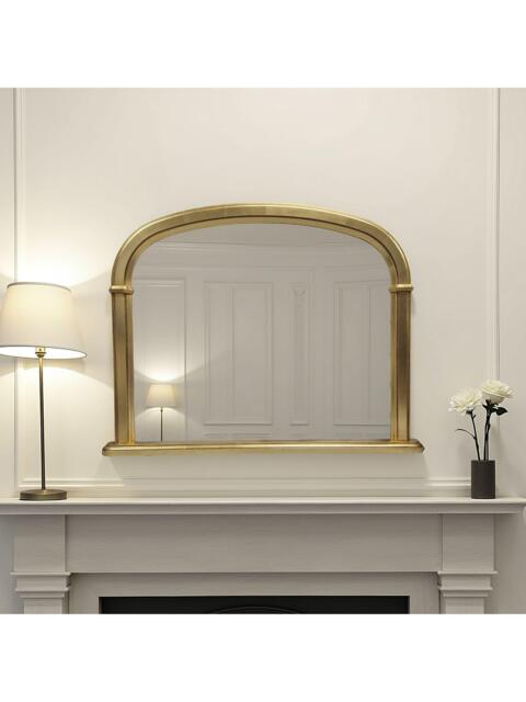 Yearn Refined Arched Overmantel Wall Mirror - image 1