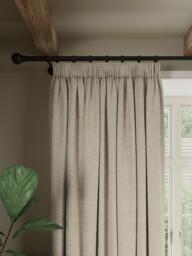 John Lewis Linen Blend Twill Lined Pencil Pleat Curtains, Natural - thumbnail 5