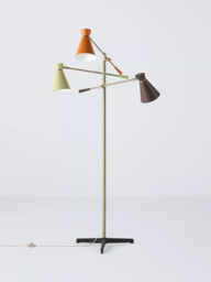 John Lewis Bauhaus Adjustable 3-Arm Floor Lamp, Multi - thumbnail 3