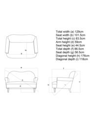 John Lewis Marlborough Small 2 Seater Sofa, Natural Stripe - thumbnail 2