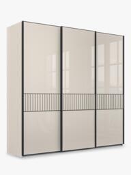 John Lewis Newlyn 2.25m Sliding Wardrobe with 3 Glass Doors - thumbnail 1