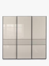John Lewis Newlyn 2.25m Sliding Wardrobe with 3 Glass Doors - thumbnail 4
