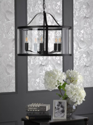Laura Ashley Harrington 5 Arm Pendant Ceiling Light, Black - thumbnail 2
