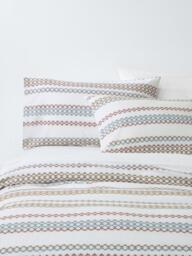 John Lewis Grasmere Washed Cotton Weave Duvet Cover Set, Multi