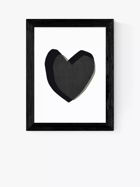 EAST END PRINTS Seventy Tree 'Monochrome Heart' Framed Print - image 1