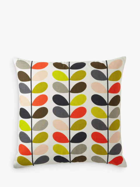 Orla Kiely Small Linear Stem Cushion, Multi - image 1