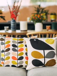 Orla Kiely Small Linear Stem Cushion, Multi - thumbnail 2