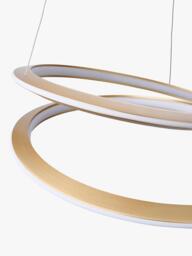 John Lewis Tempesta Twirl LED Hoop Pendant Ceiling Light, Brass Effect - thumbnail 4