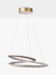 John Lewis Tempesta Twirl LED Hoop Pendant Ceiling Light, Brass Effect - thumbnail 3
