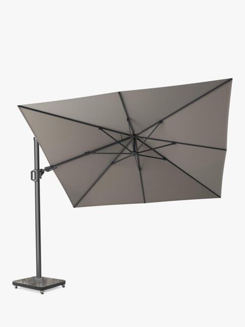 Pacific Premium Challenger T2 Square Free-Arm Tilt Parasol & Base with Cover, 3m - image 1
