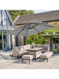 Pacific Premium Challenger T2 Square Free-Arm Tilt Parasol & Base with Cover, 3m - thumbnail 3