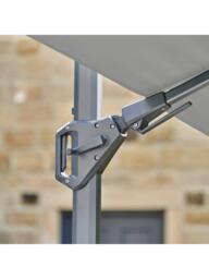 Pacific Premium Challenger T2 Square Free-Arm Tilt Parasol & Base with Cover, 3m - thumbnail 4