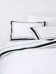 John Lewis Sloane 200 Thread Count Egyptian Cotton Border Duvet Cover Set - thumbnail 1