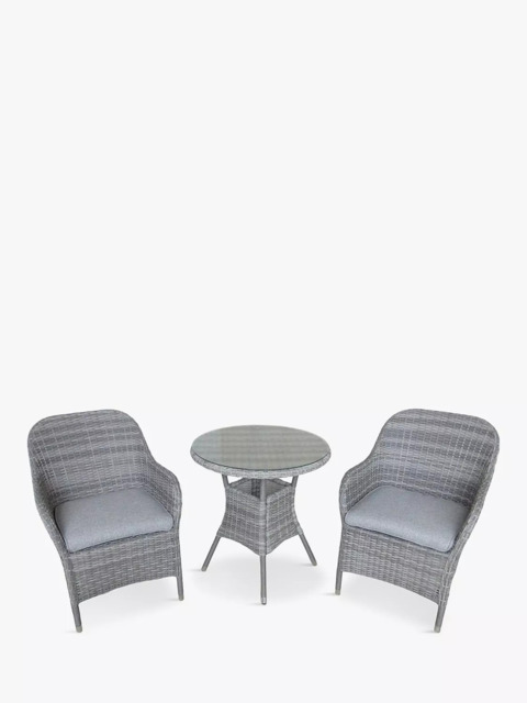 LG Outdoor Monte Carlo 2-Seater Round Garden Bistro Table & Chairs Set - image 1
