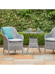 LG Outdoor Monte Carlo 2-Seater Round Garden Bistro Table & Chairs Set - thumbnail 2