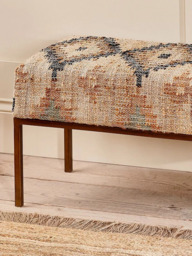 nkuku Kesu Kilim & Iron Bench - thumbnail 2