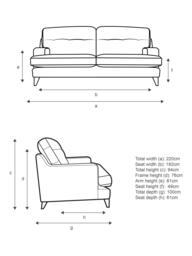 G Plan Vintage The Seventy Two Large 4 Seater Sofa, Dark Leg - thumbnail 2