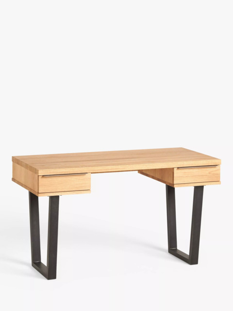 John Lewis Calia Small 2 Drawer Desk, Oak - image 1