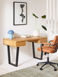 John Lewis Calia Small 2 Drawer Desk, Oak - thumbnail 2