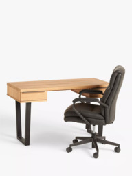 John Lewis Calia Small 2 Drawer Desk, Oak - thumbnail 5