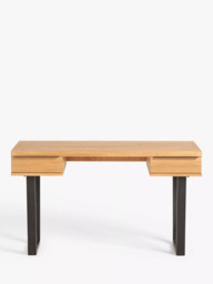 John Lewis Calia Small 2 Drawer Desk, Oak - thumbnail 3