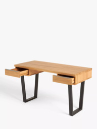 John Lewis Calia Small 2 Drawer Desk, Oak - thumbnail 4
