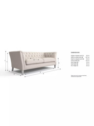 Laura Ashley Chatsworth Large 3 Seater Sofa, Teak Leg - thumbnail 3