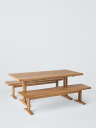 John Lewis Estate Acacia Wood Rectangular Garden Dining Table, 190cm, Natural - thumbnail 6