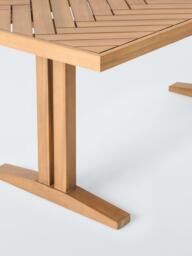 John Lewis Estate Acacia Wood Rectangular Garden Dining Table, 190cm, Natural - thumbnail 4