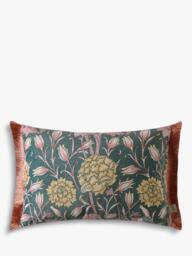 William Morris At Home Wild Tulip Rectangular Cushion, Willow - thumbnail 1