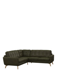 John Lewis Barbican Leather Corner Sofa, Light Leg - thumbnail 1