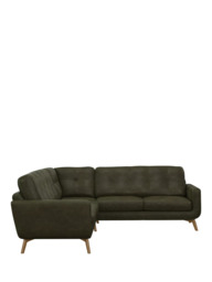 John Lewis Barbican Leather Corner Sofa, Light Leg - thumbnail 3