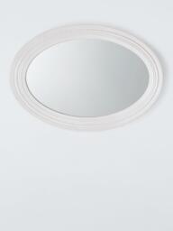 John Lewis Hand-Carved Coastal Oval Wall Mirror, 70 x 50cm, FSC-Certified (Mango Wood), White Wash - thumbnail 4
