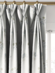 William Morris At Home Lily Flower Embroidered Made to Measure Curtains or Roman Blind, Woad - thumbnail 6