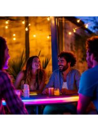 Calex Vista Edge Multi-Colour RGBIC & Tunable White LED Light Strip, 2m - thumbnail 4