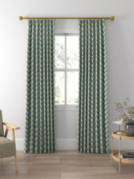 Sanderson Manilla Embroidery Made to Measure Curtains or Roman Blind, Eucalyptus - thumbnail 3