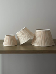 John Lewis Soft Pleat Lampshade, Natural, 25cm - thumbnail 6