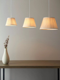 John Lewis Soft Pleat Lampshade, Natural, 25cm - thumbnail 5