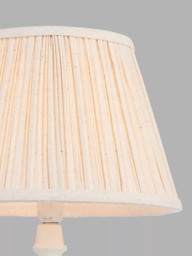 John Lewis Soft Pleat Lampshade, Natural, 25cm - thumbnail 3