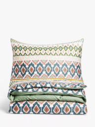 John Lewis Thea Pure Cotton Sateen Stripe Duvet Cover Set - thumbnail 2